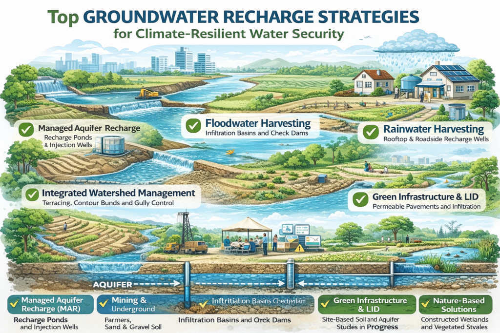 Top Groundwater Recharge Strategies for Climate-Resilient Water Security